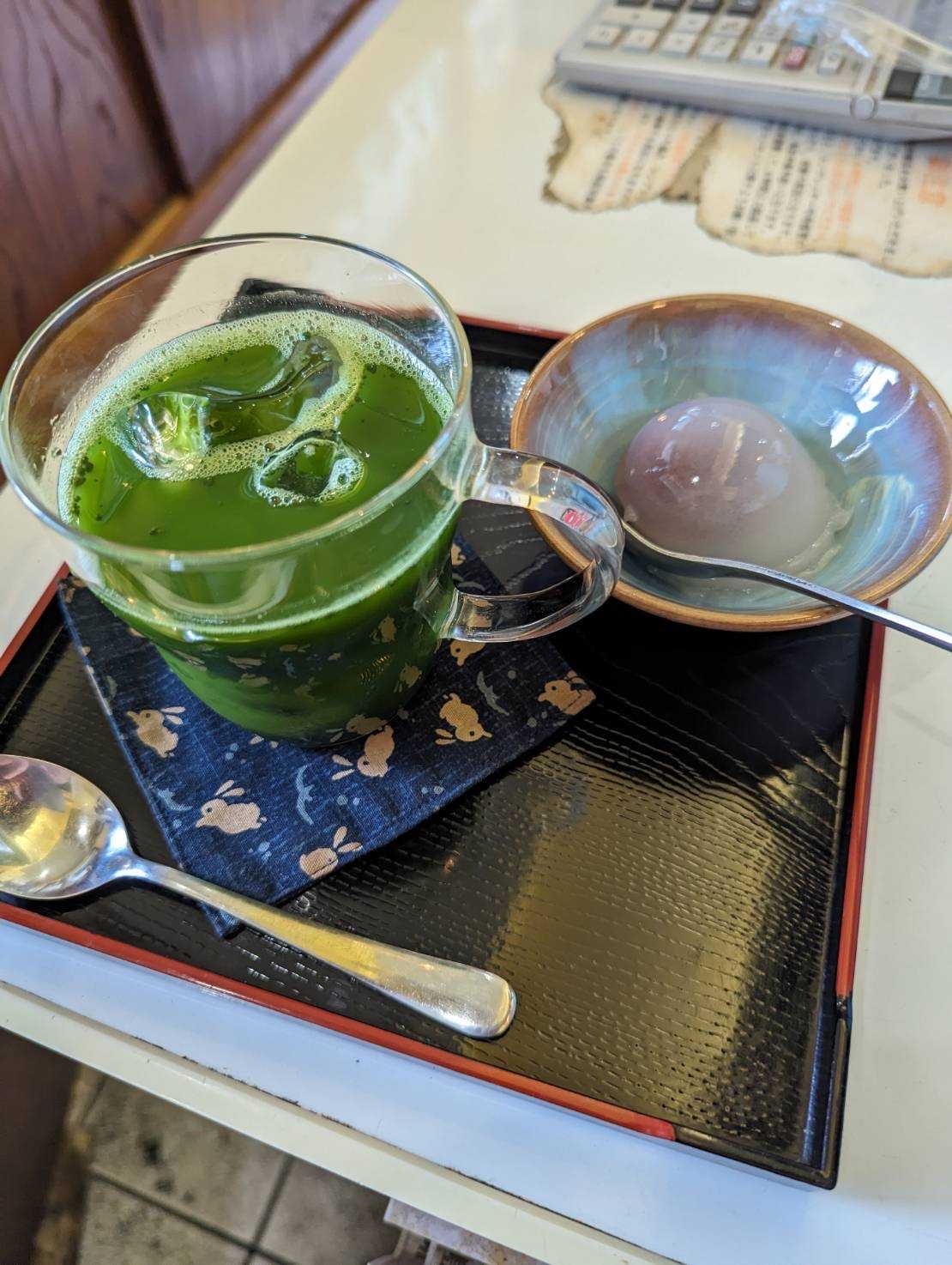 北浦和のカフェ お茶カフェうさぎの水まんじゅう